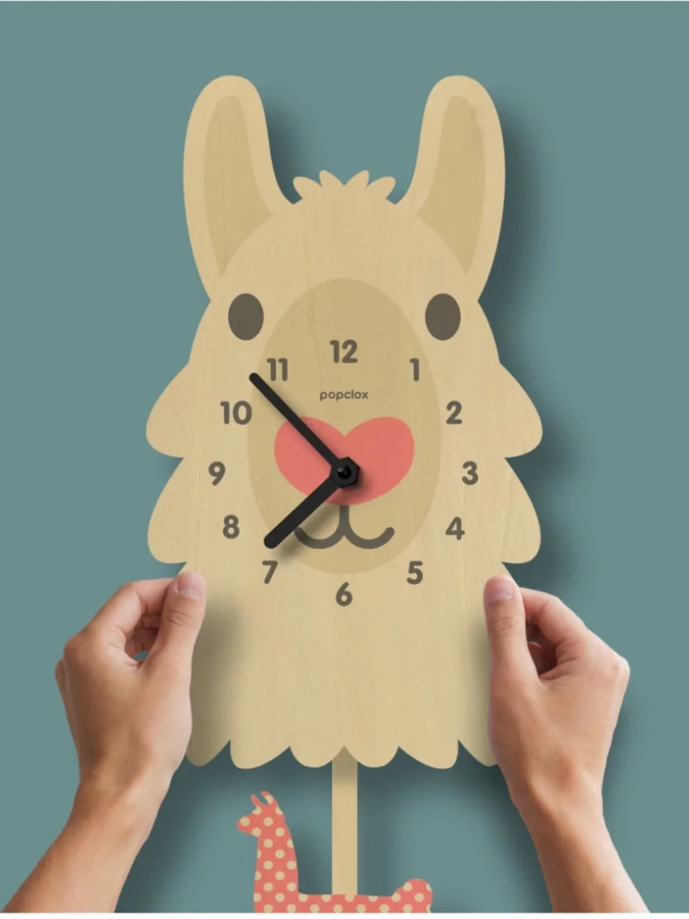 Popclox: Pendulum Llama Wall Clock